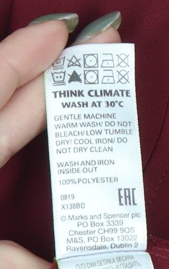 Marks and Spencer Women's Red Top, Size 8