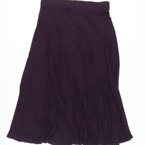 Monsoon Purple Women's Skirt, Size L, Viscose Blend