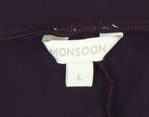 Monsoon Purple Women's Skirt, Size L, Viscose Blend