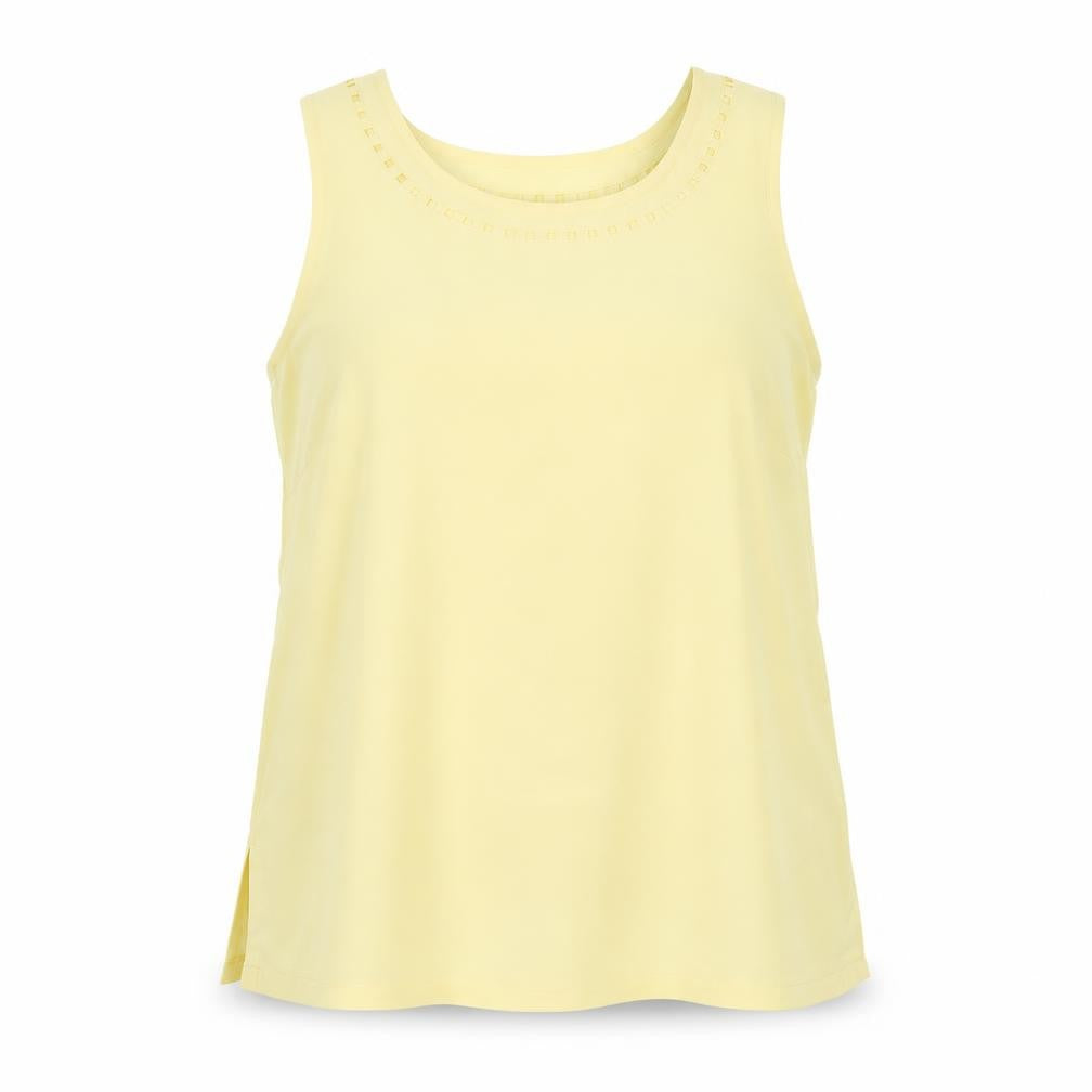 Damart Women's Yellow Tank Top, Size 18, Casual Sleeveless