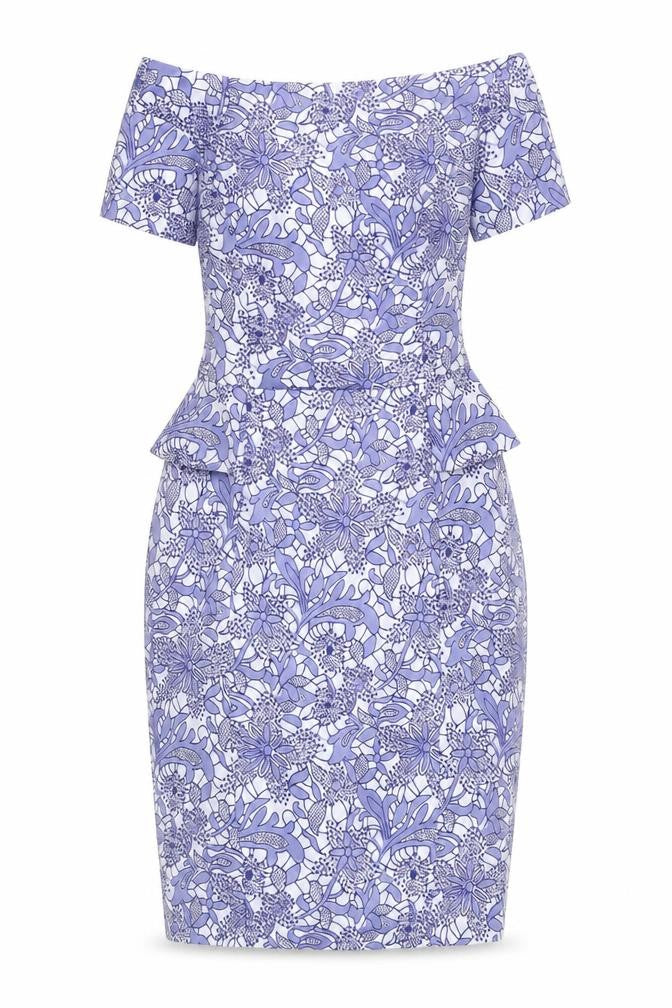 New Look Women's Blue Floral Sheath Dress Size 6
