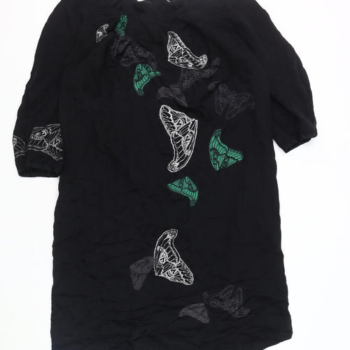 Truly by Part Two Women's Black Butterfly Dress Size 10