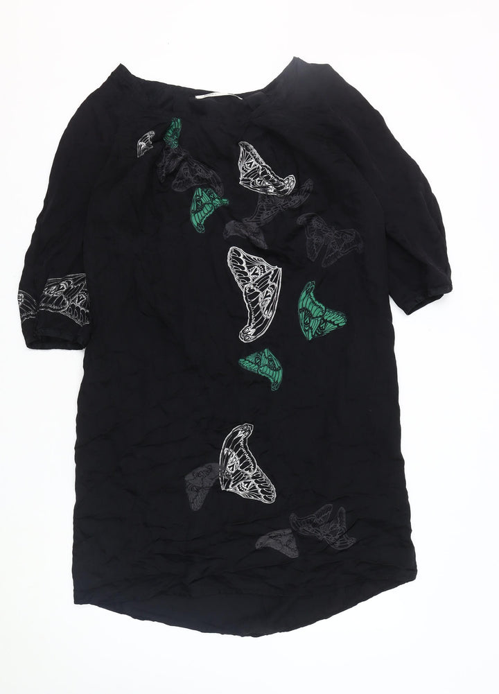 Truly by Part Two Women's Black Butterfly Dress Size 10