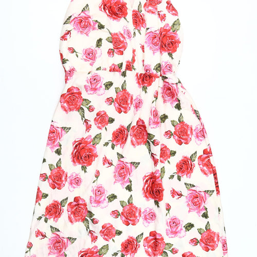 New Look Women's Floral Multicoloured Dress Size 16