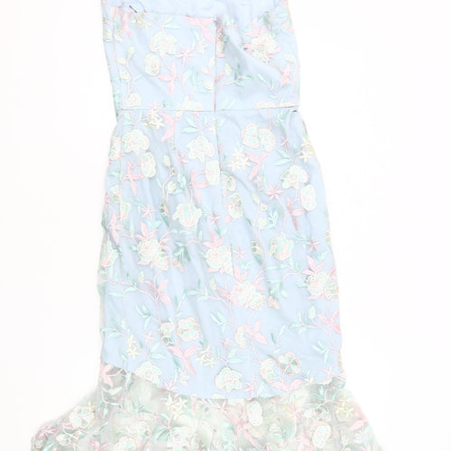 Chi Chi London Women's Blue Halter Dress Size 8