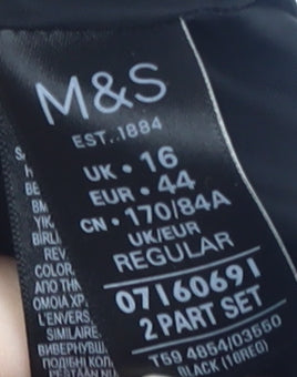 Marks and Spencer Women's Black Pencil Skirt Size 16