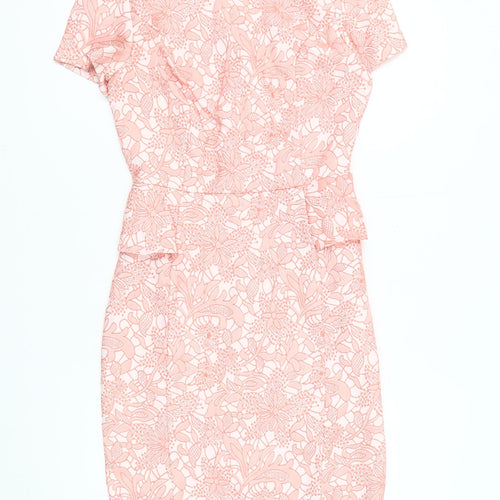 New Look Women Pink Floral Dress Size 6
