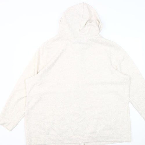 Bonmarché Women's Ivory Full Zip Hoodie Size 24