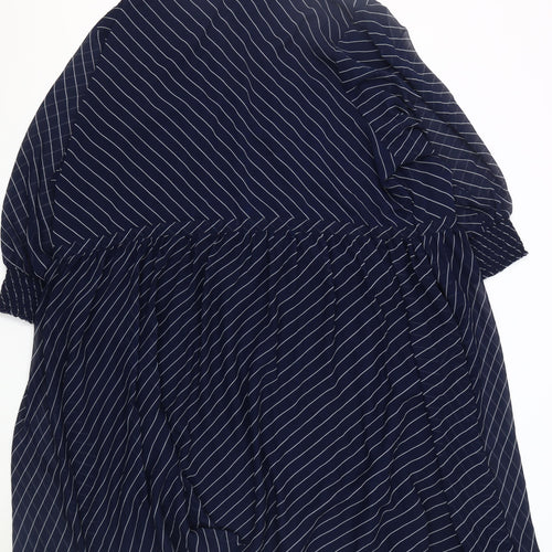 JD Williams Women's Blue Striped Dress Size 4