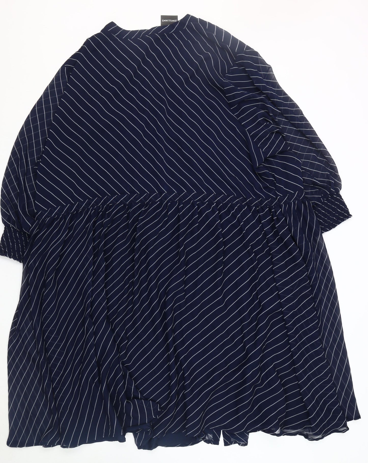 JD Williams Women's Blue Striped Dress Size 4