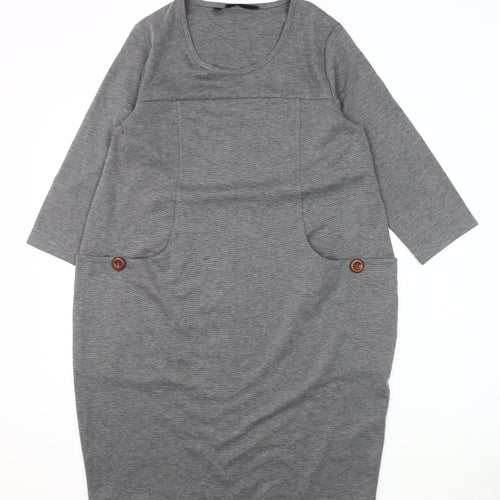 Bonprix Collection Women's Grey 3/4 Sleeve Dress - S