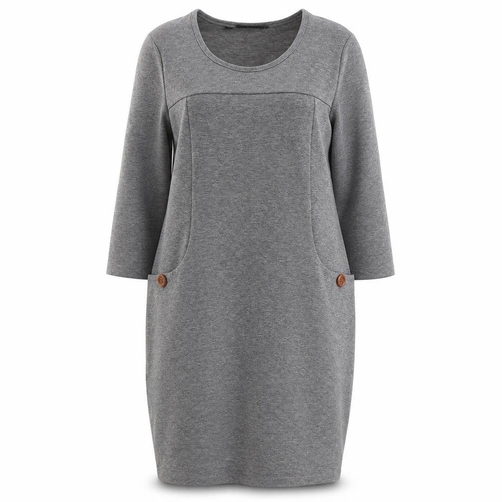 Bonprix Collection Women's Grey 3/4 Sleeve Dress - S