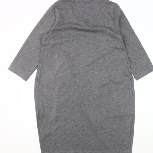 Bonprix Collection Women's Grey 3/4 Sleeve Dress - S