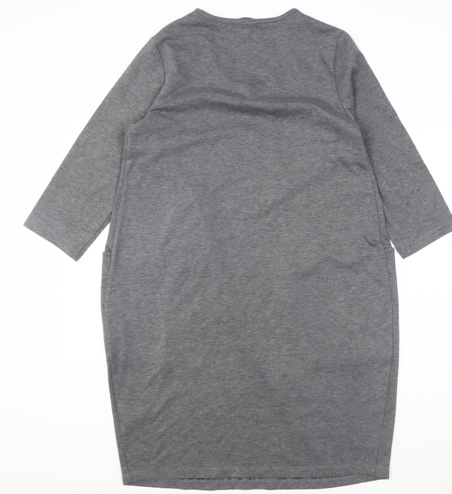 Bonprix Collection Women's Grey 3/4 Sleeve Dress - S