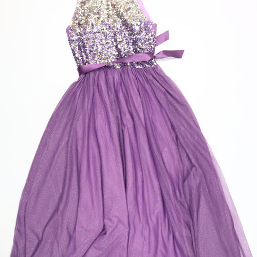 Monsoon Girls Purple Sequin Tutu Dress 11 Years