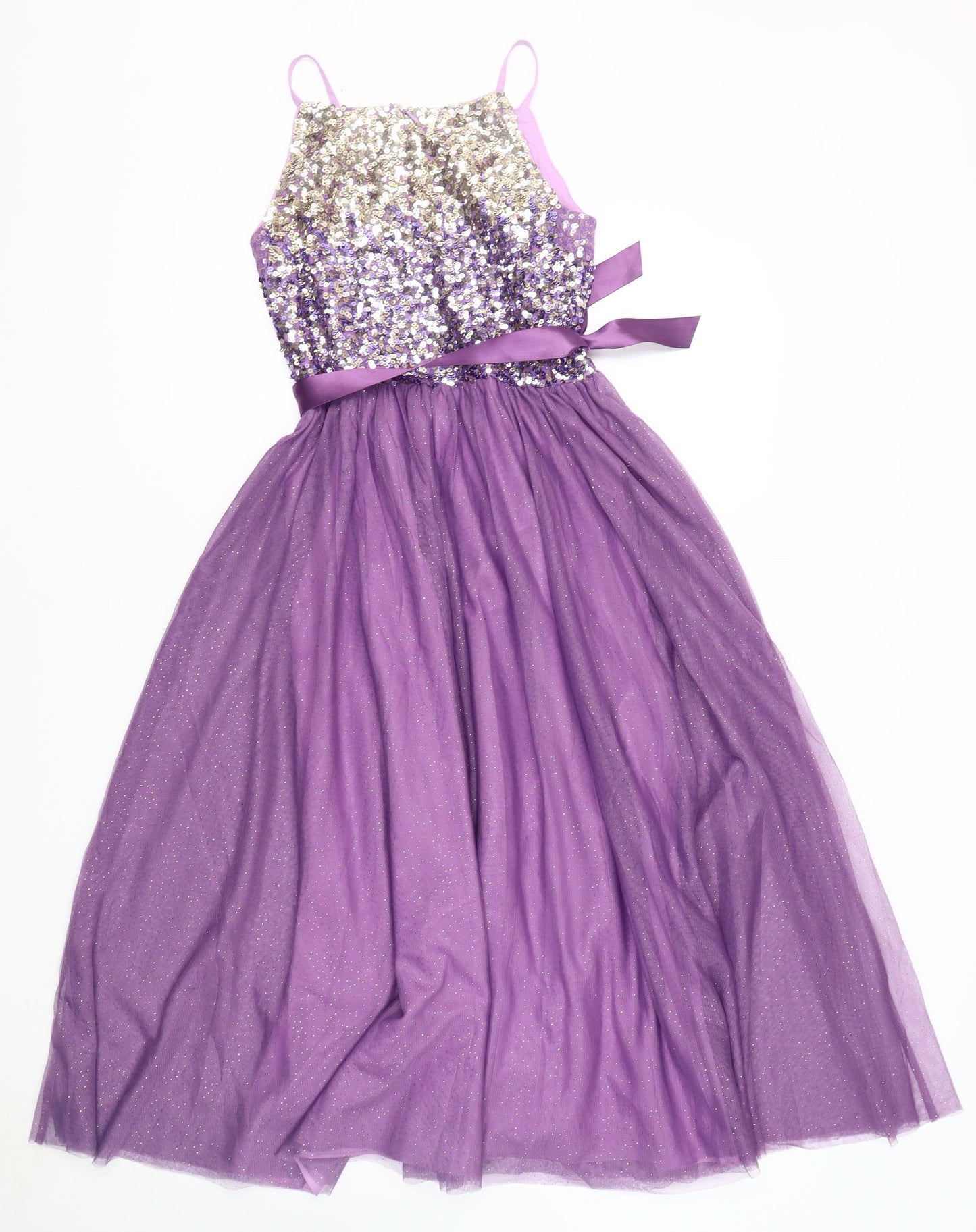 Monsoon Girls Purple Sequin Tutu Dress 11 Years