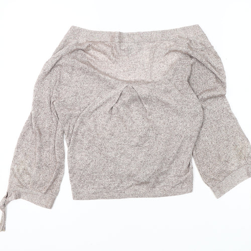 et vous Women's Beige V-Neck Cardigan Size 10