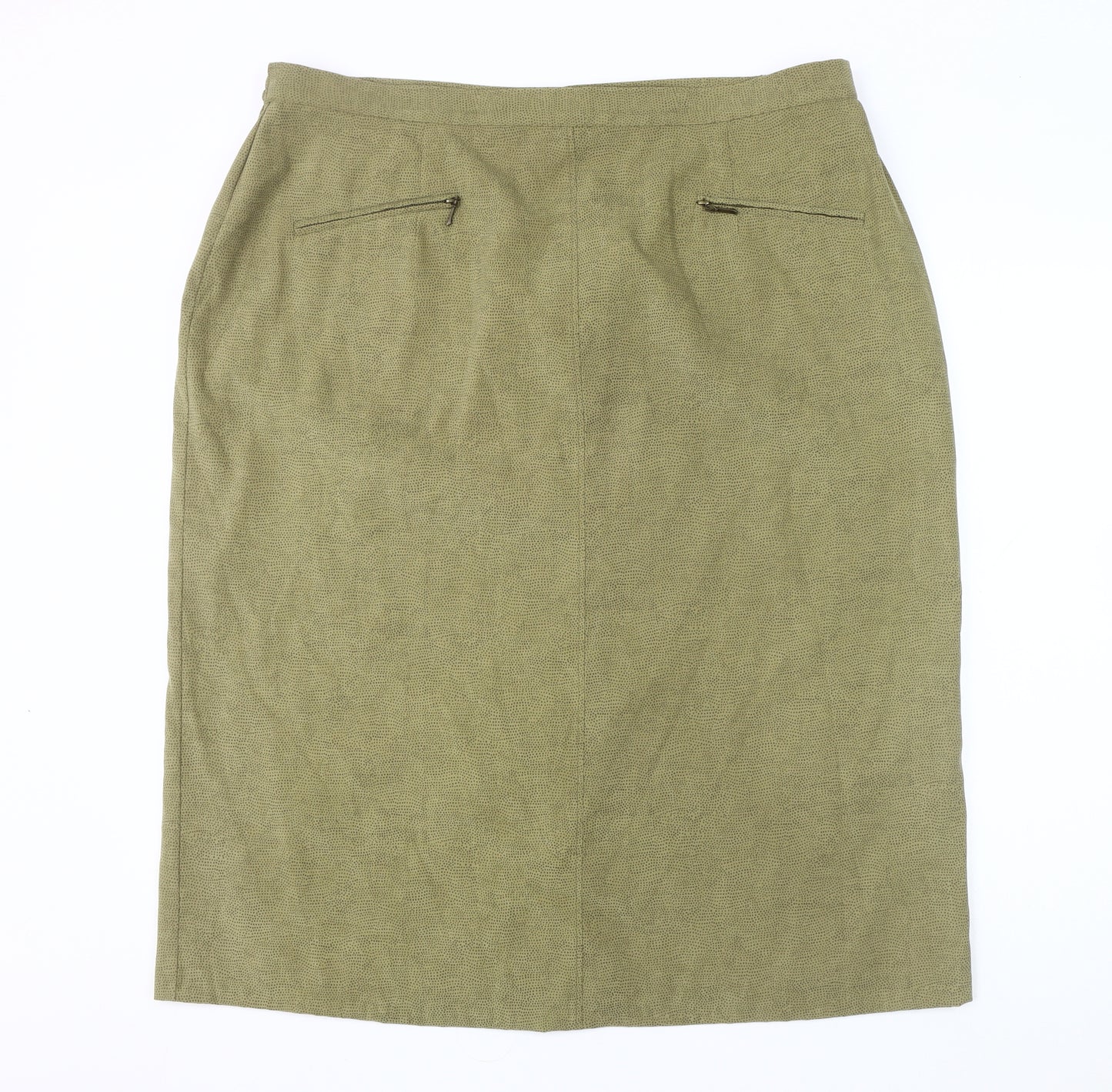 Elvi Women's Green Midi Pencil Skirt Size 24