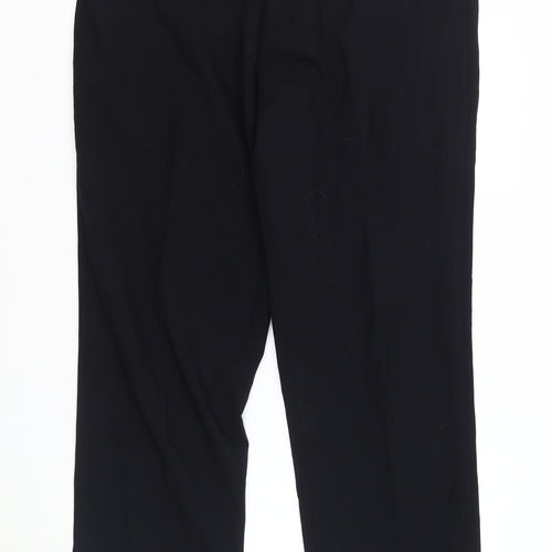 Skopes Men's Black Dress Pants, 40L, Wool Blend, Formal Wear