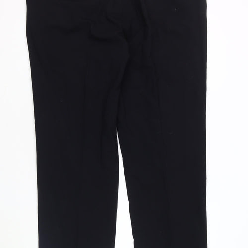 Skopes Men's Black Dress Pants, 40L, Wool Blend, Formal Wear