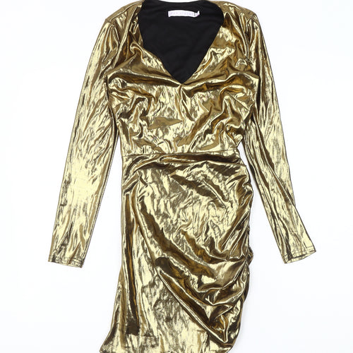 True Violet Women's Gold Bodycon Party Dress size 12