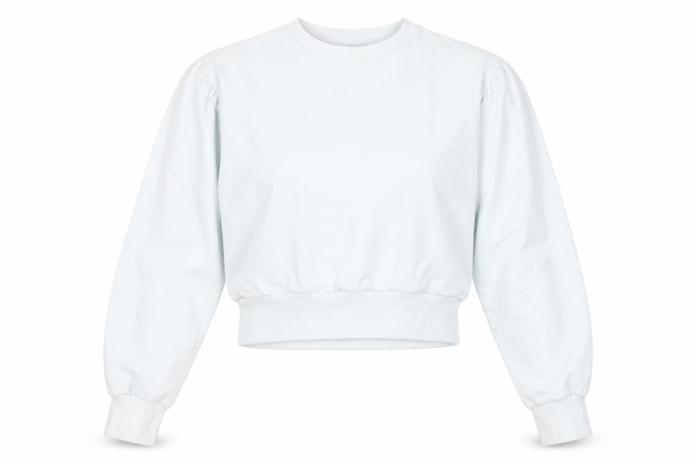 Front view of Pinkydoll Women's White Sweatshirt UK 10 Crew Neck Pullover