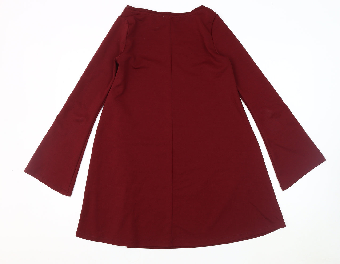 Zara Women's Red Long Sleeve Dress - Size S