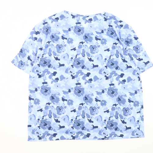 Marks and Spencer Women’s Blue Floral T-Shirt Size 14