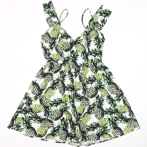 ASOS Women's Tropical Pineapple Dress, Size 14