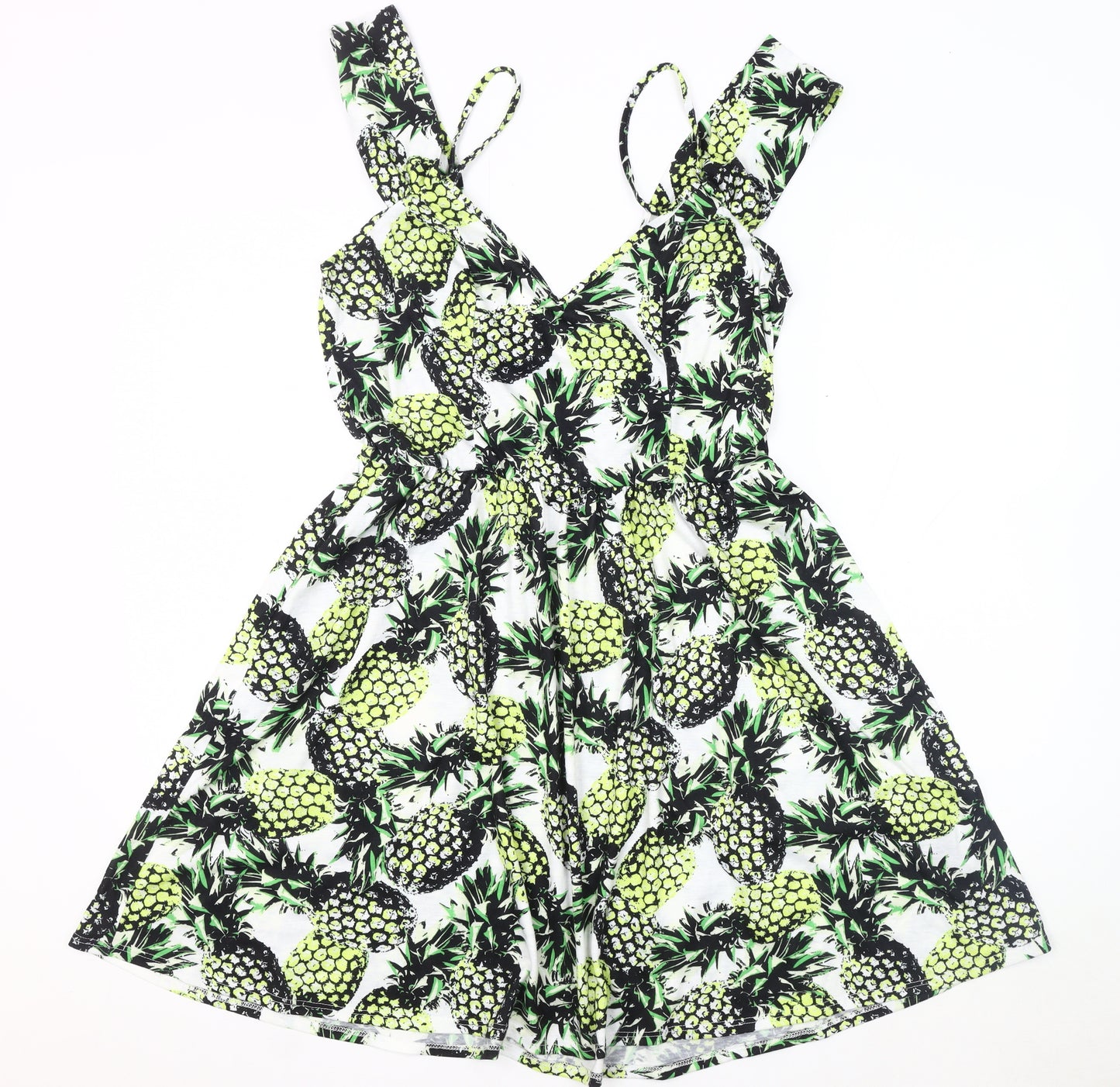 ASOS Women's Tropical Pineapple Dress, Size 14