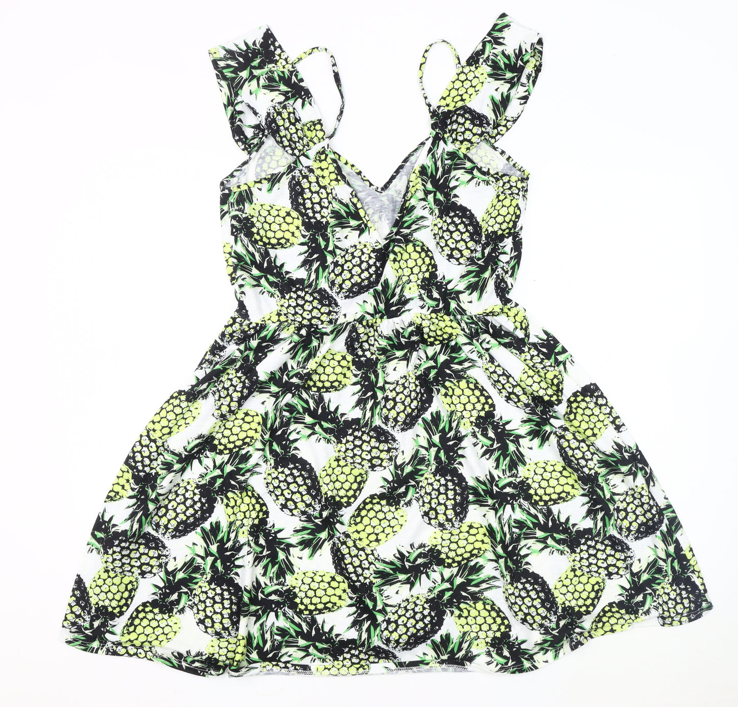 ASOS Women's Tropical Pineapple Dress, Size 14