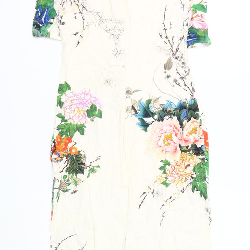 Zara Woman Floral Dress, Multicoloured, Size M, Women
