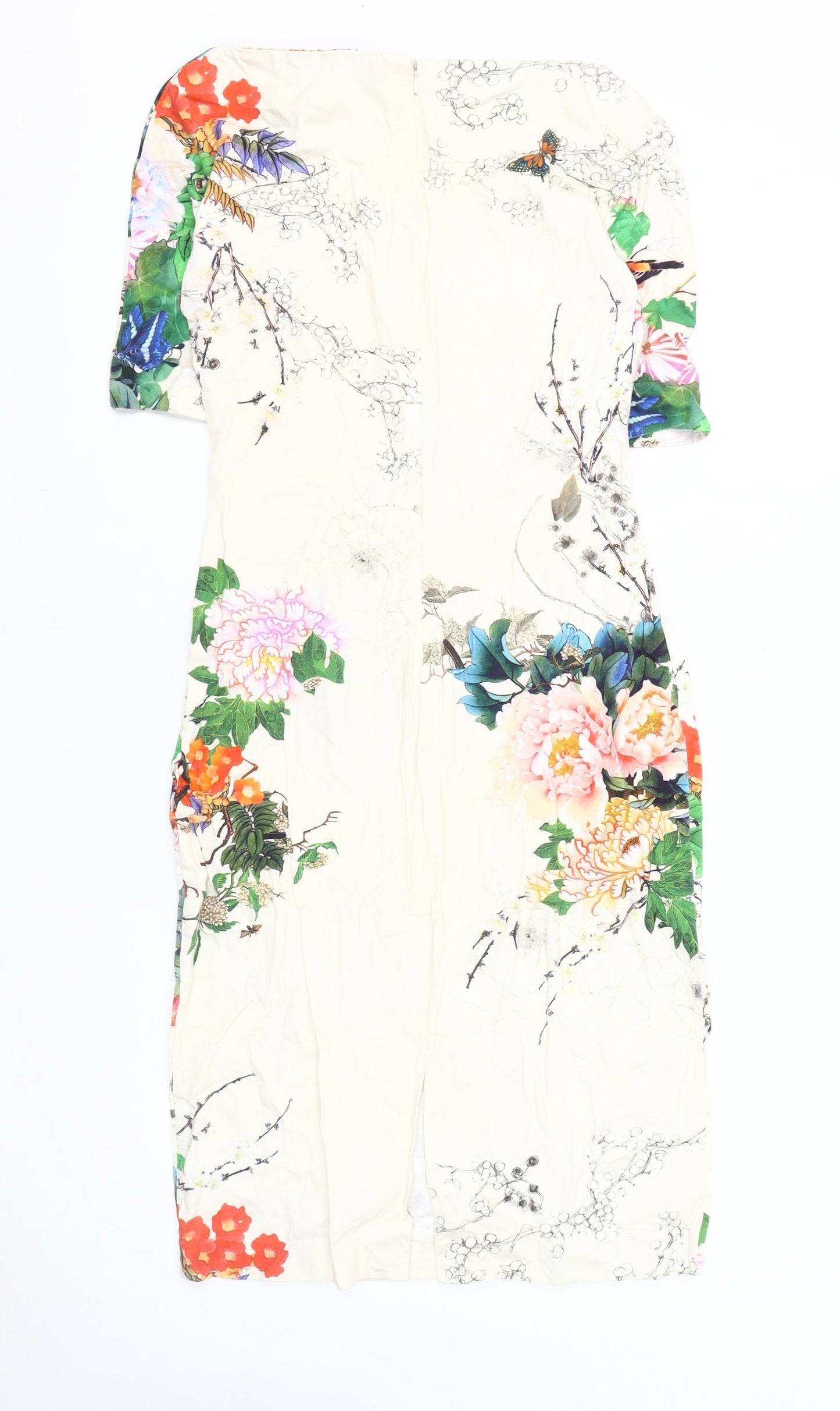 Zara Woman Floral Dress, Multicoloured, Size M, Women