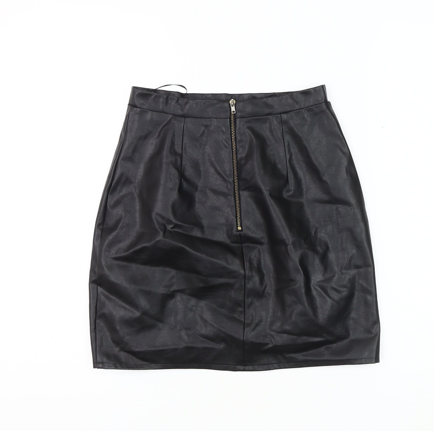 River Island Women's Black Zip Pencil Skirt Size 6