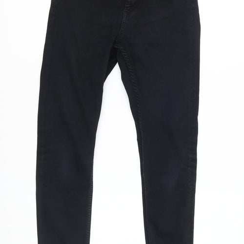 Topshop Men's Black Slim Straight Jeans 28