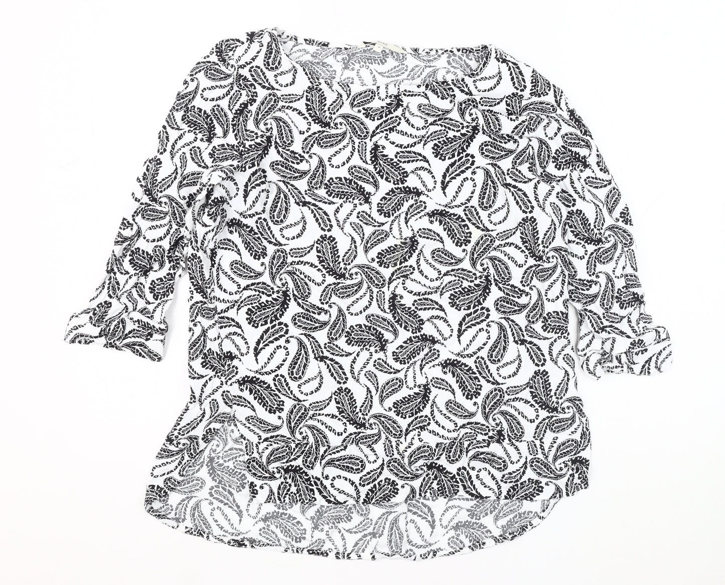Next Women's Black Floral Blouse Size 14 Viscose