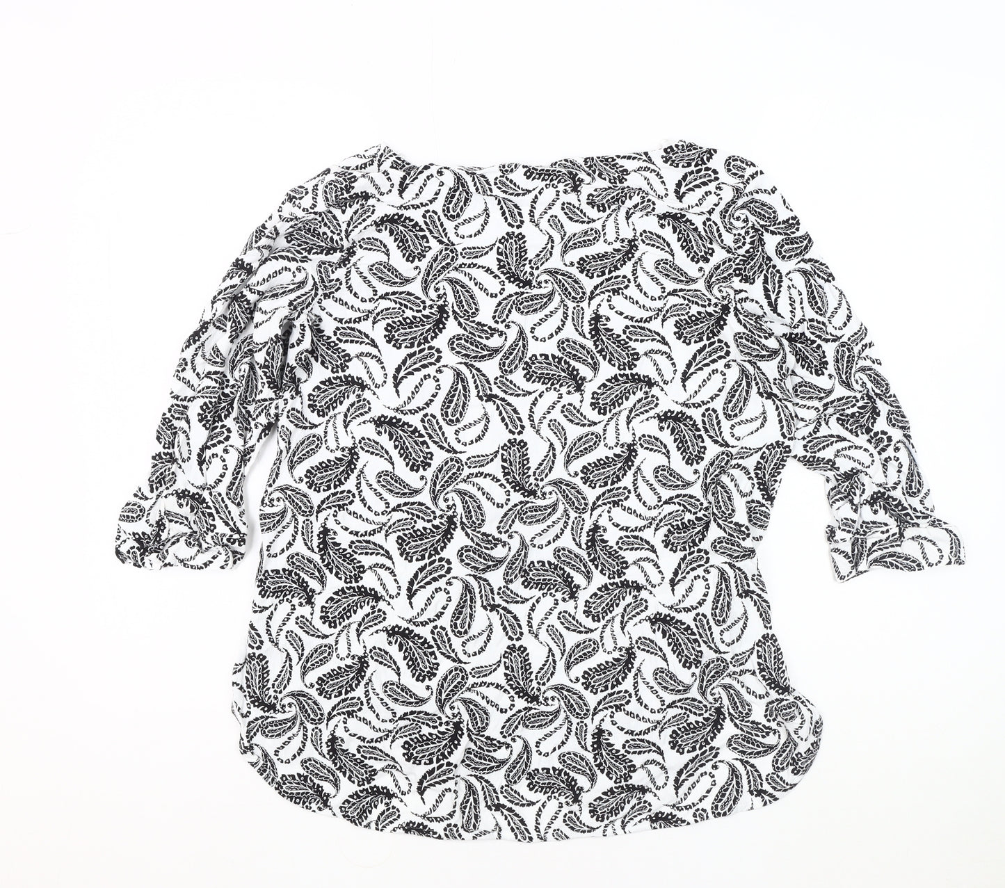 Next Women's Black Floral Blouse Size 14 Viscose