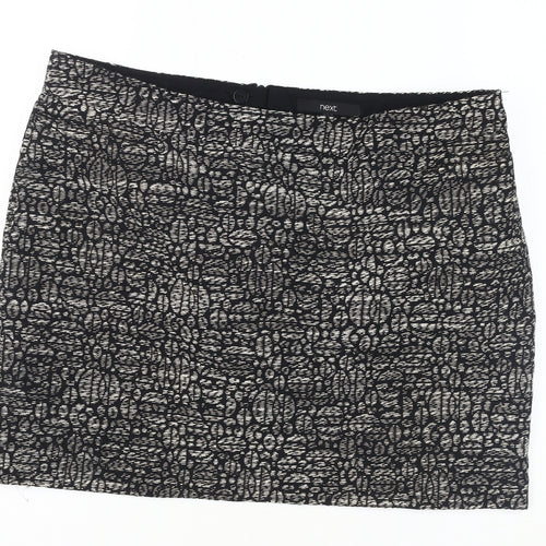 Next Women's Geometric Black Pencil Skirt Size 16