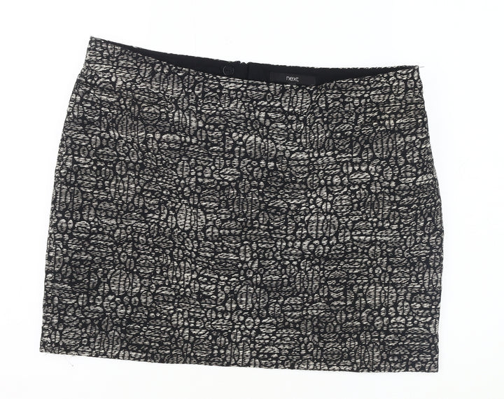 Next Women's Geometric Black Pencil Skirt Size 16
