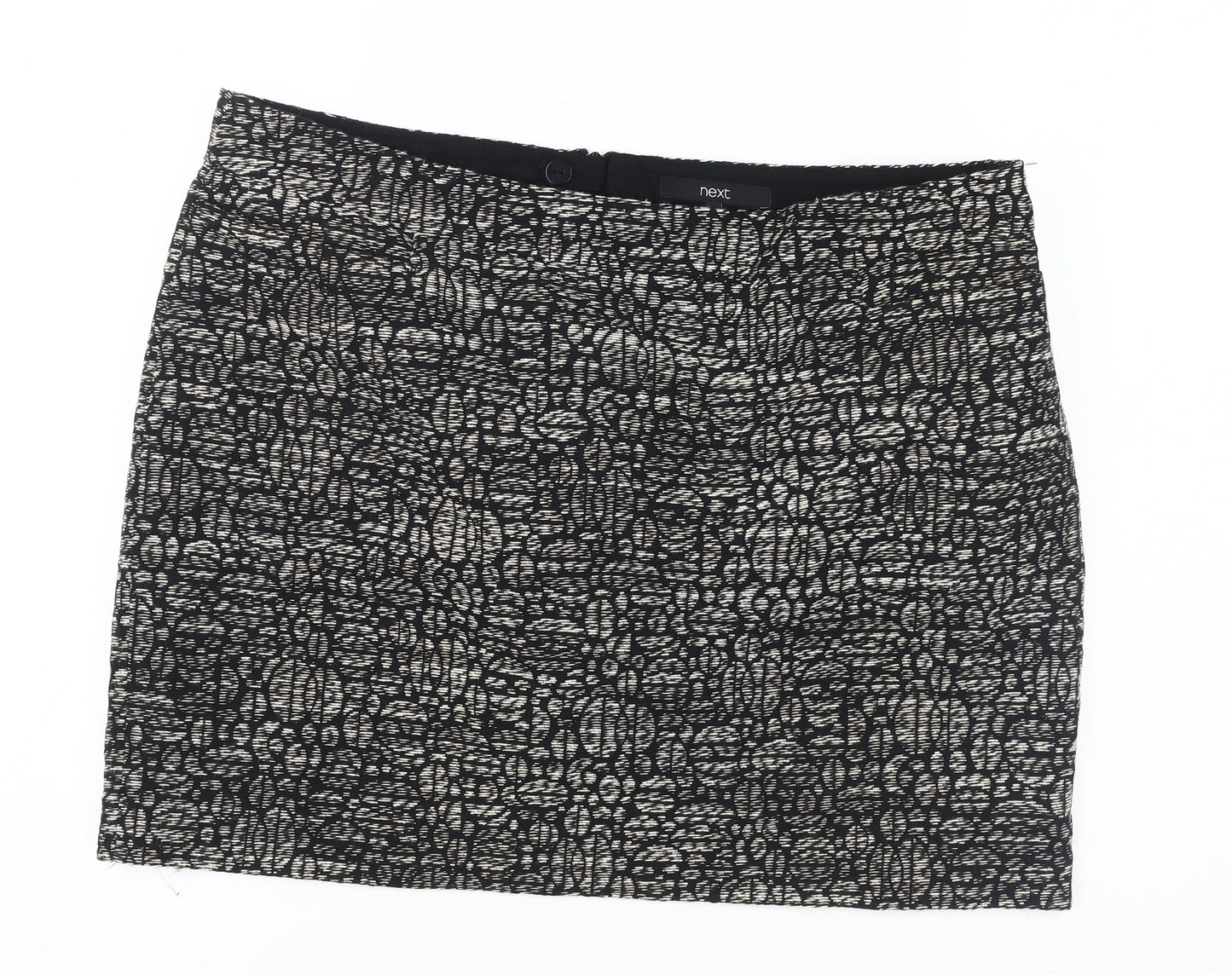 Next Women's Geometric Black Pencil Skirt Size 16