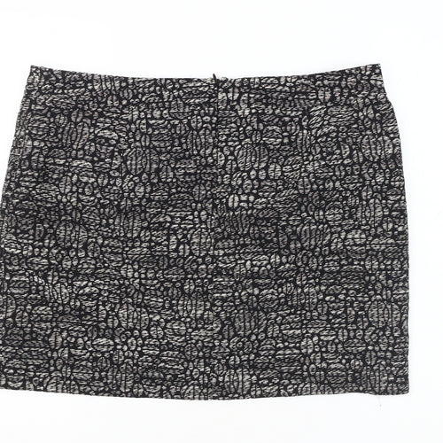 Next Women's Geometric Black Pencil Skirt Size 16
