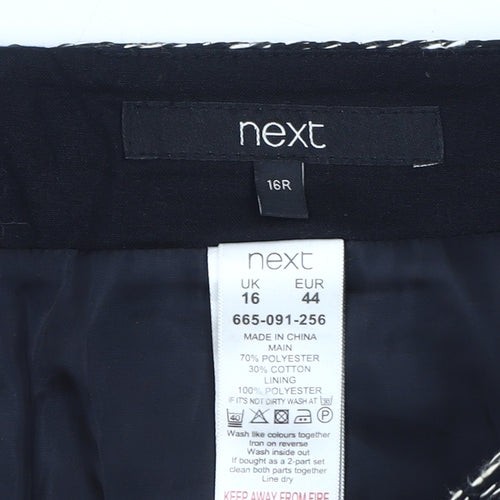 Next Women's Geometric Black Pencil Skirt Size 16
