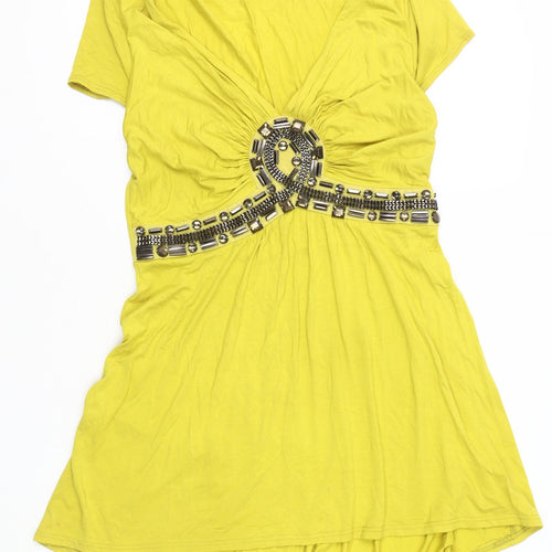 Star by Julien Macdonald Women's Yellow Party Dress Size 14
