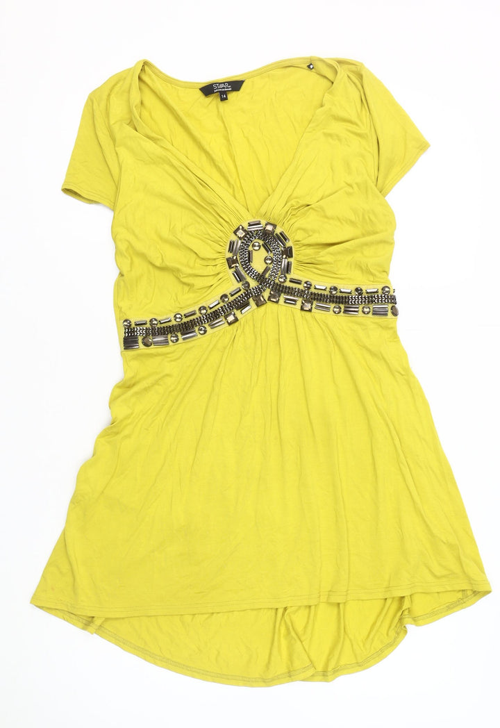Star by Julien Macdonald Women's Yellow Party Dress Size 14