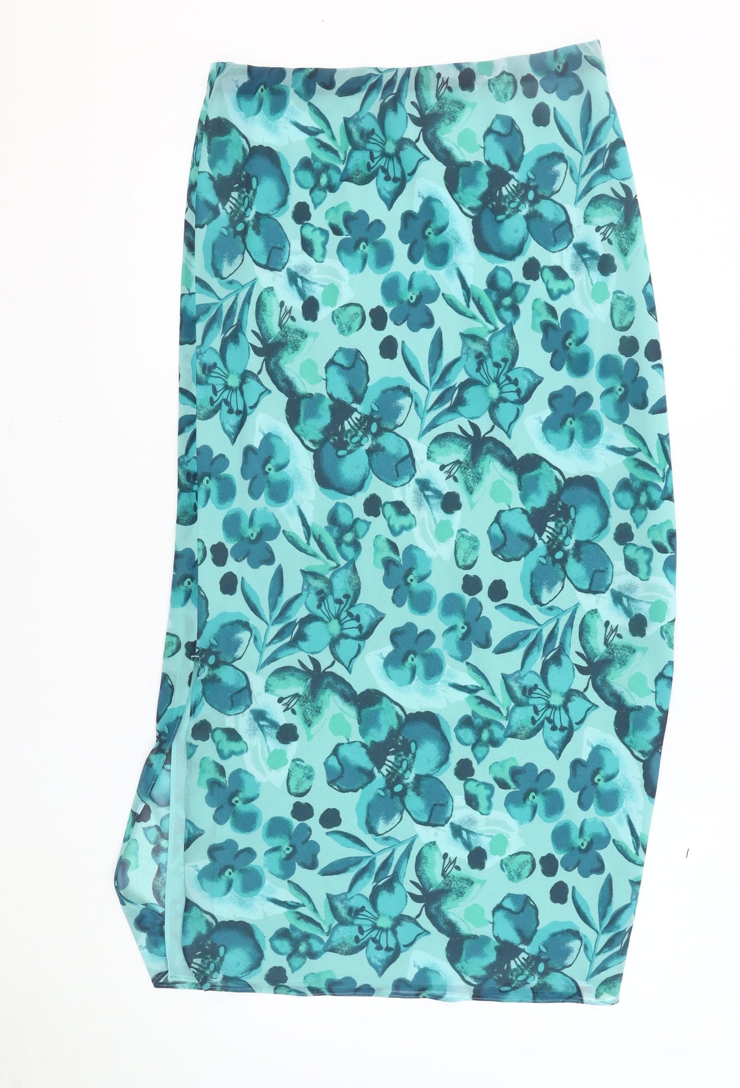 M&Co Women's Blue Floral Skirt Size 12