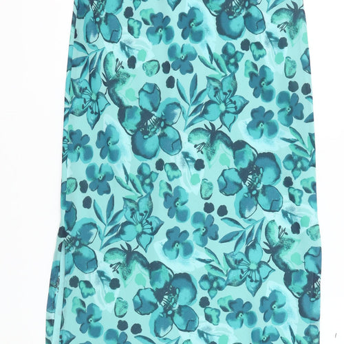 M&Co Women's Blue Floral Skirt Size 12