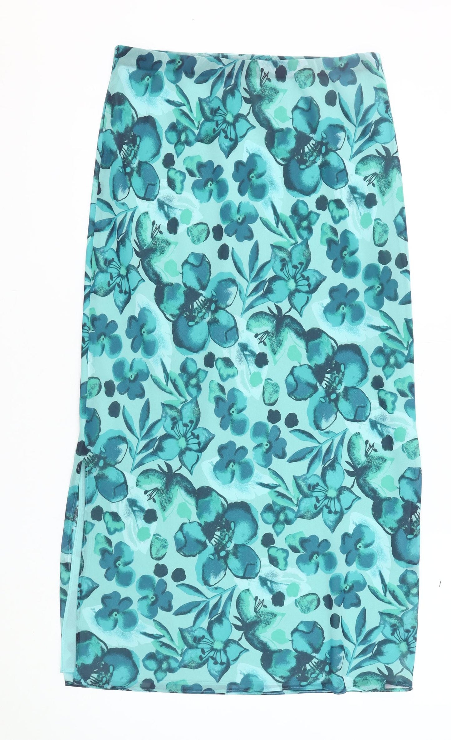 M&Co Women's Blue Floral Skirt Size 12