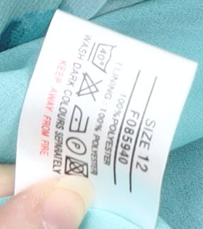 M&Co Women's Blue Floral Skirt Size 12