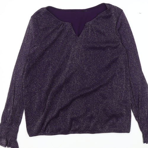 Dorothy Perkins Women's Purple Long Sleeve Top