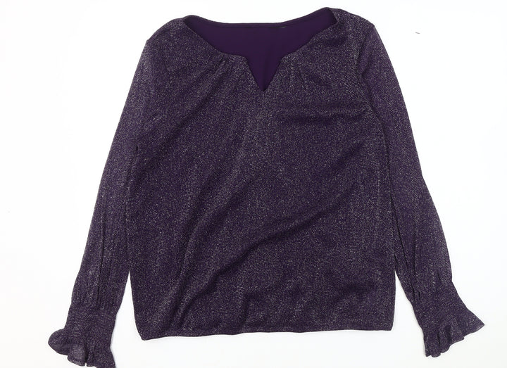 Dorothy Perkins Women's Purple Long Sleeve Top